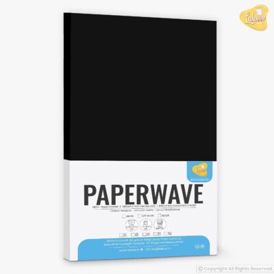 Lakeer A4 Black Color Paper | 180–210 GSM, Pack of 25 Sheets | Double-Sided Colored Paper for Art, Craft, Scrapbooking & School Projects