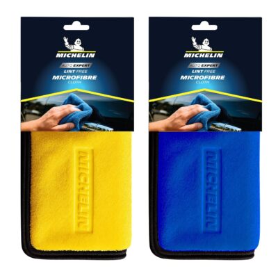 500 GSM Pack of 2 (40x40 cm) Microfiber Cleaning Cloth for Car Double Sided, Super Absorbent, Lint-Free & Scratch-Free, Durable Ultra-Plush Cleaning Towel for Car, Bike & Glass