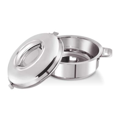 Stainless Steel Insulated Casserole Hot Box (500 ml) | Food-Grade | Double-Walled Hot Pot | Easy to Carry & Store | Ideal for Rice, Gravy & Curry