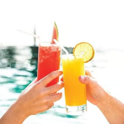 Ocean New York Hi Ball 340 ml Soda Lime Clear Glass Set of 6 | Used for Serving Water, Cold Drinks, Juice, Cocktail, Milkshake, Smoothie | Ideal for Home, Party, Restaurant | Gift for Special Occasion