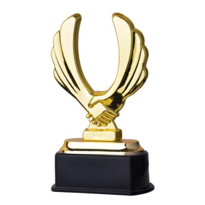 Handshake Trophy – 6.5 Inch | Appreciation & Partnership Award Trophy