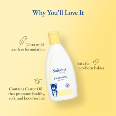 Baby TEAR FREE Shampoo | Mild, Hypoallergenic, Paraben & Sufate Free (200ml x Pack of 2)