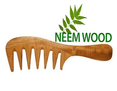 Pure Neem Wooden Wide Tooth Comb | Neem Wood Hair Comb for Women & Men | Hair Growth | Anti Dandruff | Detangling Comb Pack of 1
