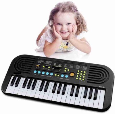 Musical Keyboard Mini Music Electronic Keyboard with Microphone Multicolor