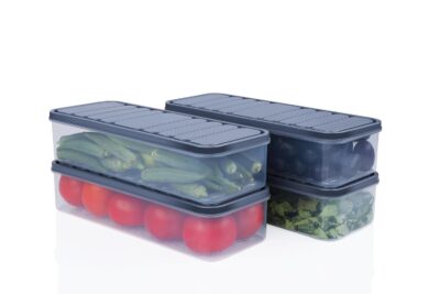 SATVIKAYA Airtight Plastic Storage Containers Set for Kitchen | 10-Piece Set (4 × 2500 ml + 6 × 1200 ml)