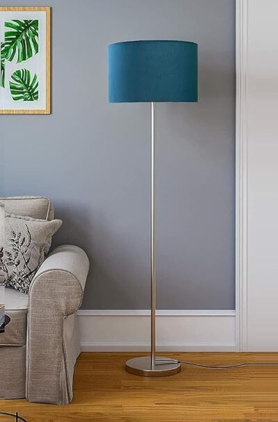 12-Inch Blue Taper Lampshade | Standing Corner Lamp for Living Room, Bedroom, Home, Office & Hotel