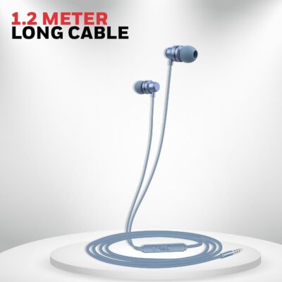 Honeywell Moxie V50 Wired Earphones with Built in Mic, 10mm*2 Drivers, Passive Noise Cancellation, Deep Bass & Clear Sound, Ultra HD Mic Quality, 3.5mm AUX, Voice Assistant Enabled, 1.2 Mtr