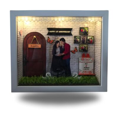 Craftosuit Personalized 3D Miniature Photo Frame (Wooden, Multicolor)