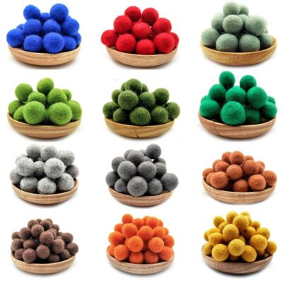 The Hobby Bounty® Pompom Balls Round Fluffy Soft Multi-Color 100% Wool Felt Thick Art & Craft,Project Activity Hobby Supplies and DIY Creative Crafts Decorations Pack of 100 Pieces (1/2 Inch)