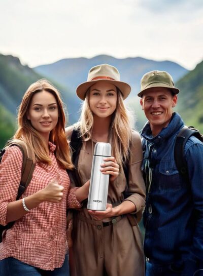 Milton Flip Lid 1000 Thermosteel Water Bottle, 1 Litre, Silver | 24 Hours Hot & Cold | Leak Proof | ISI Certified | Premium SS304 Stainless Steel | Vacuum Insulated Flask for Office, Gym, School