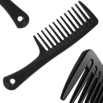 TEMPERIA Detangler Hairbrush for Women & Men - Tangle Teezer Detangle Wide Tooth Comb for Curly/Wavy Hairs - Shampoo Detangling Curl Styling Hairbrush, Premium & Ergonomic Design (MN02)