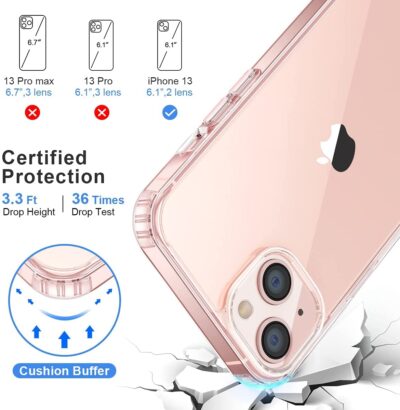 Amozo Ultra Hybrid Transparent Case for iPhone 13 (6.1")
