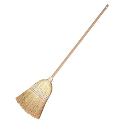 YORK Natural Sorgo Beech Wood Handle Broom Stick for Versatile Cleaning: Ideal for Wet Floors, Gardens, and Outdoor Surfaces - Pack of 1