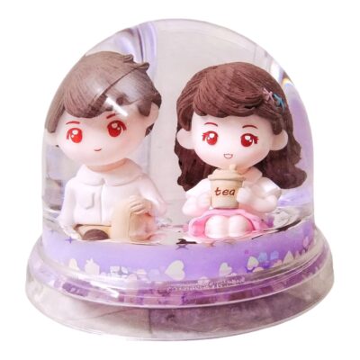 CARU CRAFT Floating Liquid Couple Paperweight – Purple