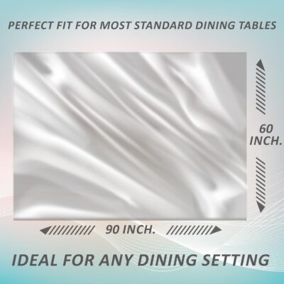Kuber Industries Transparent Dining Table Cover | 6-Seater PVC Table Protector | Waterproof, Easy to Clean | 225×150 cm (Gold)