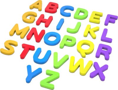Play Panda ABC Magnets Capital Letters- 26 Magnetic Letters work on any Fridge and Dry Erase Magnetic Board, For Alphabet Learning & Spelling Games - Child Safe foam alphabets with full Magnet Back