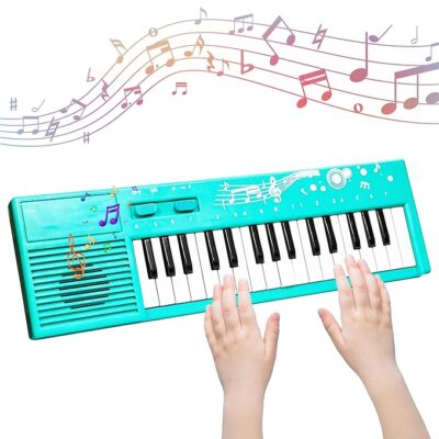 VGRASSP 32 Keys Multifunction 32 Different Melody Sound Electronic Keyboard Mini Piano Toy for Kids and Teenagers - Early Learning Portable Musical Instrument - Multicolor (Color As Per Stock)