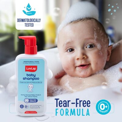 Milky Soft Baby Shampoo - 400ml, Tear Free Formula, with Milk Protein, Vitamin E & Coconut Oil, Shea Butter & Chamomile, Gentle Care for Baby's Soft Hair, No Paraben, Dermatologically Tested