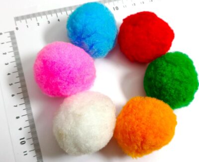 GoSetGet! 50mm / 5cms Big 25 PCS POM POMs - Multi Colored Soft, Round, Fluffy Pom Pom Balls for Arts, Crafts & Handicrafts | Soft Pompom Felt Balls (50MM-Multicolor)