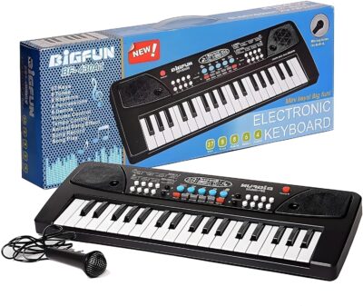 Massive Reckon® 37-Key Electronic Piano Keyboard with Mic | Digital Musical Keyboard for Beginners, Students & Kids | Portable Electric Piano for Practice, Learning & Music Training