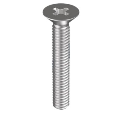 SS 304-A2 CSK Machine Screws (M2.5 x 4mm, 100 Pcs) – DIN 965 Standard Stainless Steel Screws