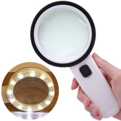 ZURATO 30X LED Magnifying Glass for Reading – High Power Handheld Magnifier