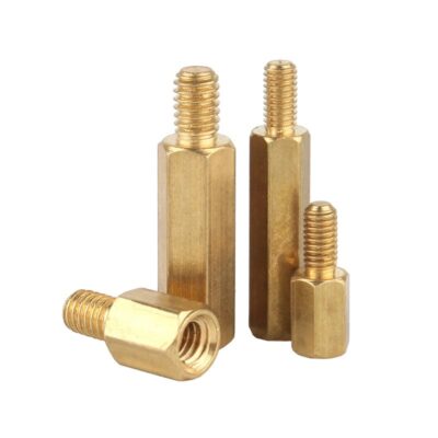 Brass Hex Standoff Screws M3 x 10+6mm Female Threaded Spacers for PCB & Motherboard (20 Pcs)