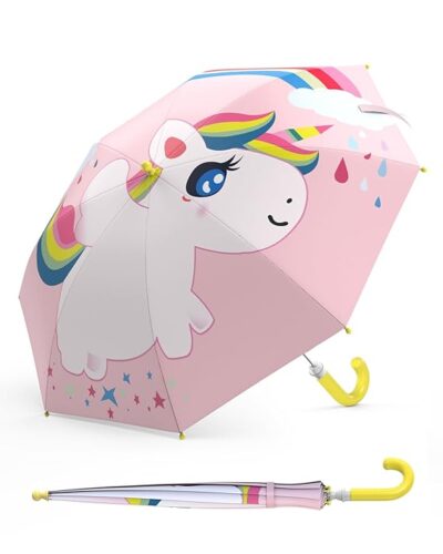 ANYCHO 3D Cartoon Kids Umbrella – Lightweight, Safe & Waterproof for Boys & Girls