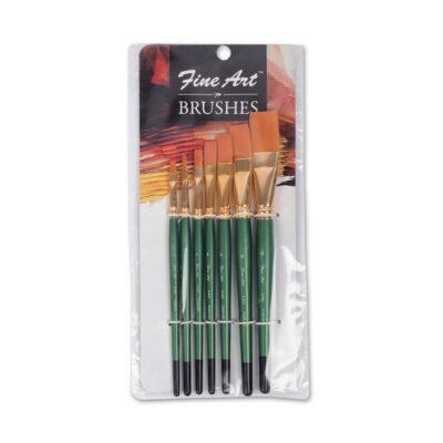 Fevicryl Taklon Flat Brush Set – 7 Pieces (Sizes 1–12)
