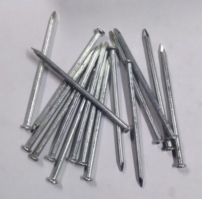 Steel Concrete Nails 6mm x 4 Inch (25 Pcs) – Heavy-Duty, Silver
