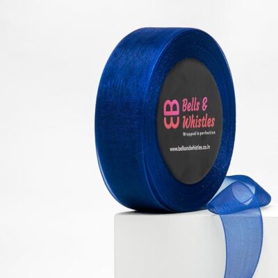 Bells & Whistles Sheer Organza Ribbon | Pack of Two | Length: 50 Yards Width: 1 inch | Christmas Ribbon