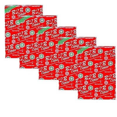 A4 Copier Paper, B2B 70 GSM, 500 Sheets, 1 Ream, Double-Sided Printing Paper for Laser and Inkjet Printers (500 Count (Pack of 5)) west coast mills