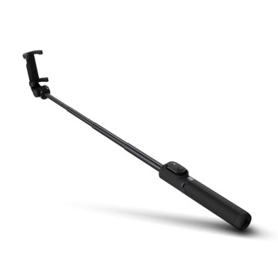 Mi Xiaomi Selfie Stick with Tripod Stand with Bluetooth Remote, 360 deg Rotation Phone Holder for Selfie/Video Recording/Photo/Live Stream/Vlog/YouTube from Smartphone, iPhone, Mics and Lights (Black)