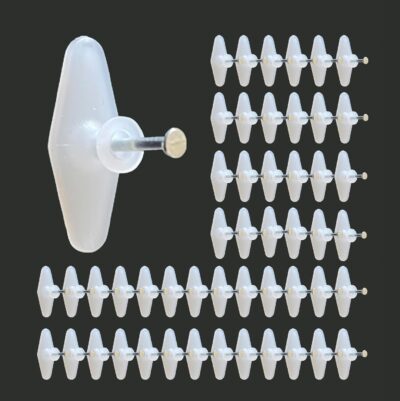 Jinka Nails Wall Hooks (Regular, 50 Pcs) – Strong No-Drill Hooks for Hanging Up to 3 Kg