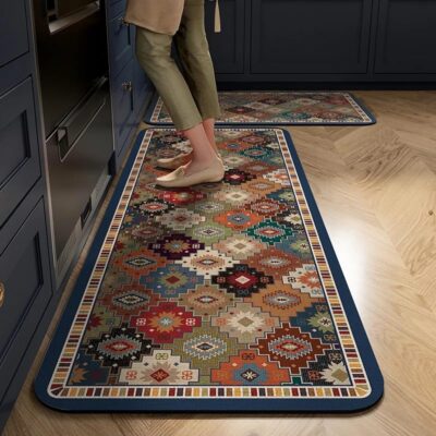 GVND Kitchen Mats Set of 2 – Waterproof Memory Foam Anti-Slip Rugs