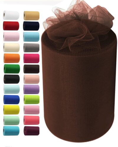 Net Fabric Cloth for Decoration – 5 Meter, 58" Width (Brown)