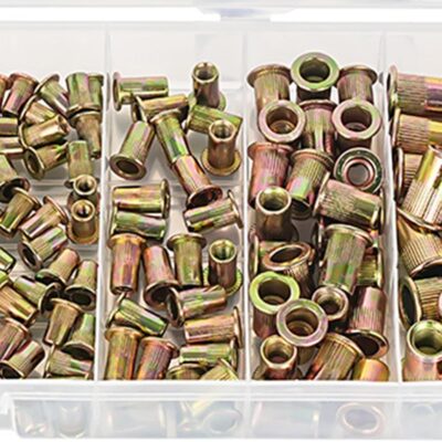 Enakshi® 150-Piece Rivet Nut Assortment Set – Metal Threaded Insert Nuts in 6 Sizes (M3–M10) with Storage Box