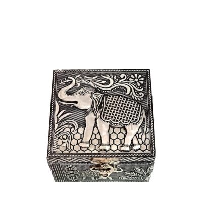 Metal Return Gifts, Storage Box With Elephant Design, Jewellery Organizer For Women, Jewelry Box, Return Gifts, Multicolor