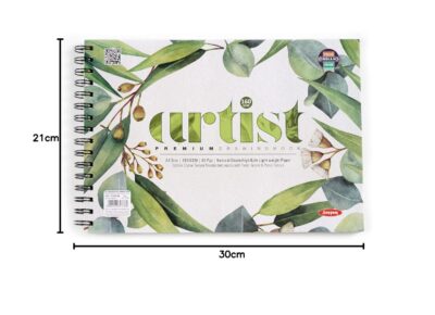 Anupam Premium Artist Drawing Book A4 | Acid-Free Natural Shade Paper | Cartridge Paper | 40 Sheet, 80 Pages | 140gsm Wireo Book | Ideal for Drawing, Sketching, Design & Architecture