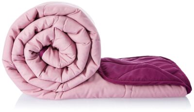 Solimo Microfibre Reversible Single Quilt – 120 GSM, Mauve & Violet