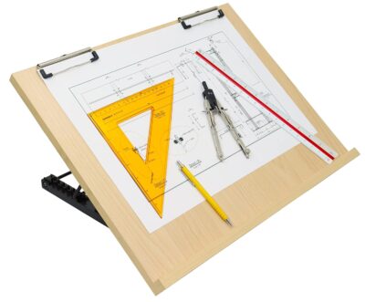 Isomars Foldable A2 Drawing Board with Adjustable Angles & Clips