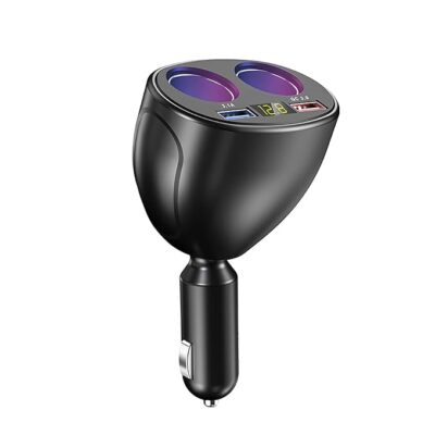Car Charger, 120W Car Cigarette Lighter Splitter with QC3.0 & 3.1A USB Ports 12V/24V Car Charger Car Lighter Adapter with LED Voltage Display Car Charger Fast Charging for GPS Dash Cam Phone