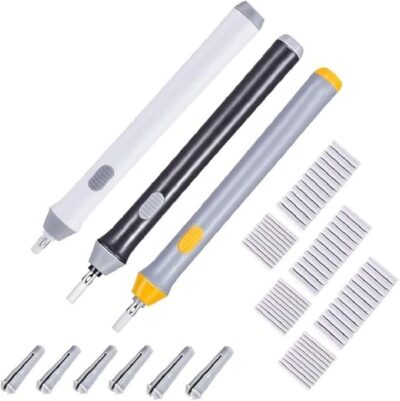 deziine�1 Set Electric Eraser Kit Battery Operated Automatic Pencil Eraser with 22pcs Additional Replaceable Rubbers Eraser for Sketching Pencils/Drafting/Drawing/Graphite Pencils