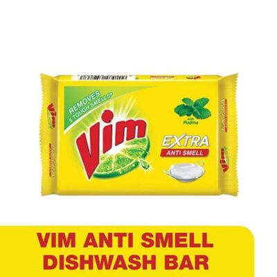 Vim Extra Anti Smell Dish Wash Bar - with Pudina, 130g Pack