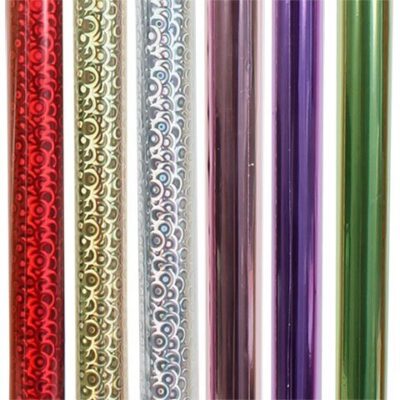 GOLD LEAF Holographic Metallic Gift Paper Wrapping Sheets Especially for Gifts for Loved, Pack of 25-Sheets (Multicolor)