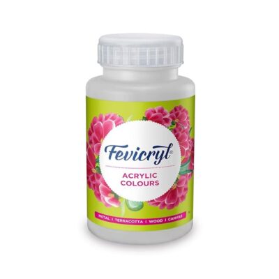 Fevicryl Acrylic Color White 500ml | Art & Craft, DIY, Rich Pigment, Non-Cracking Paint for Canvas, Wood, Leather, Earthenware, Metal | Ideal for school projects, Hobbyists, Artists