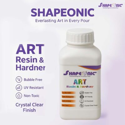 Crystal Clear Epoxy Resin for Art Craft| Non-Toxic, UV Resistant, Self-Leveling Resin for Jewelry Making, Coating, Molds, River Tables & DIY Projects (600 Gram)