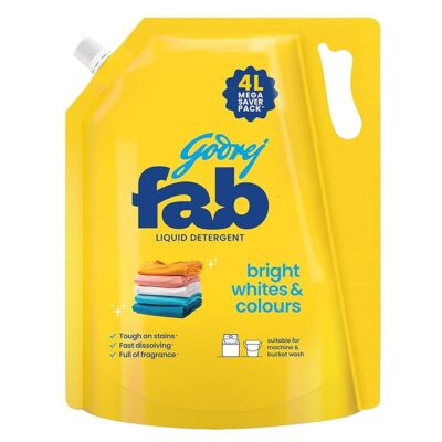 Godrej Fab Liquid Detergent Refill Pouch for Machine - 4 L
