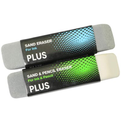 2-Pack Sand Eraser for School Stationery Office Correction Supplies,Double Head Remove Ink/Pencil Markings,Sand and Rubber Particles for Erasing Ballpoint/Fountain Pen