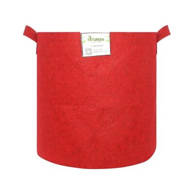 Geo Fabric Grow Bags for Plants 18X18 Inch (Pack of 1) | 400 GSM Heavy Duty UV-Protected Round Maroon Colour Plant Bags for Terrace and Vegetable Gardening | Strong & Reusable|